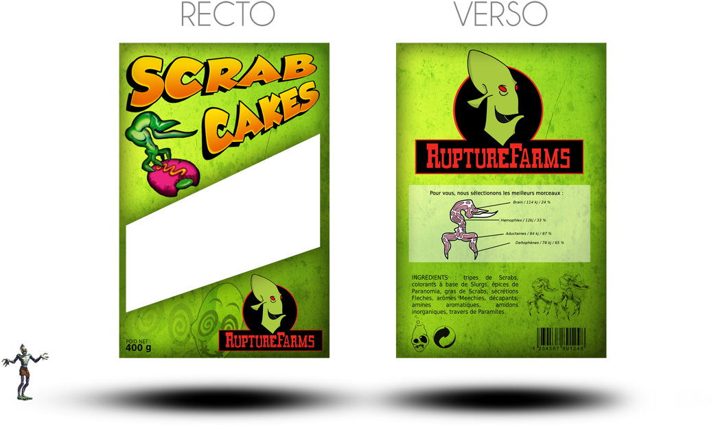 Scrab Cakes Packaging By Lunaricecream-d4l407h - Scrab Cakes (1300x726), Png Download