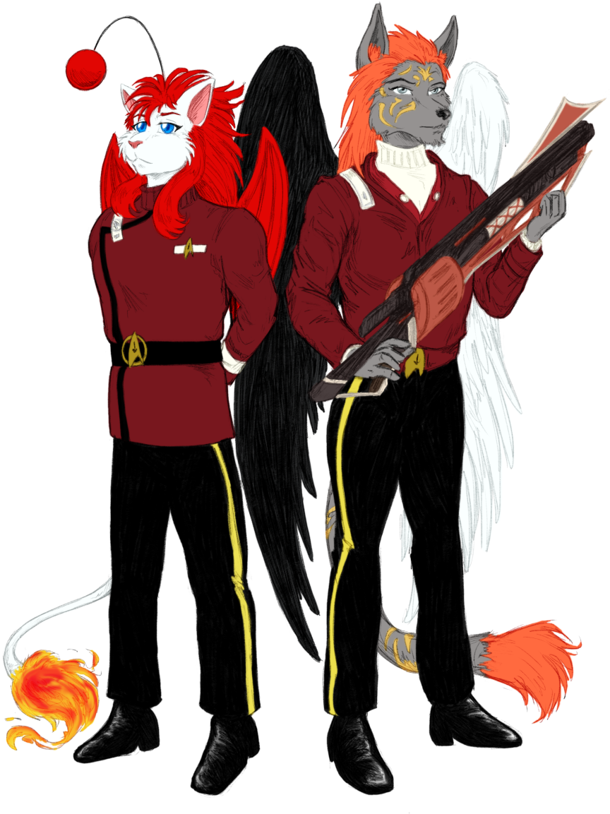 Captain Redmooglexiii From The Uss Enterprise - Cartoon (900x1273), Png Download