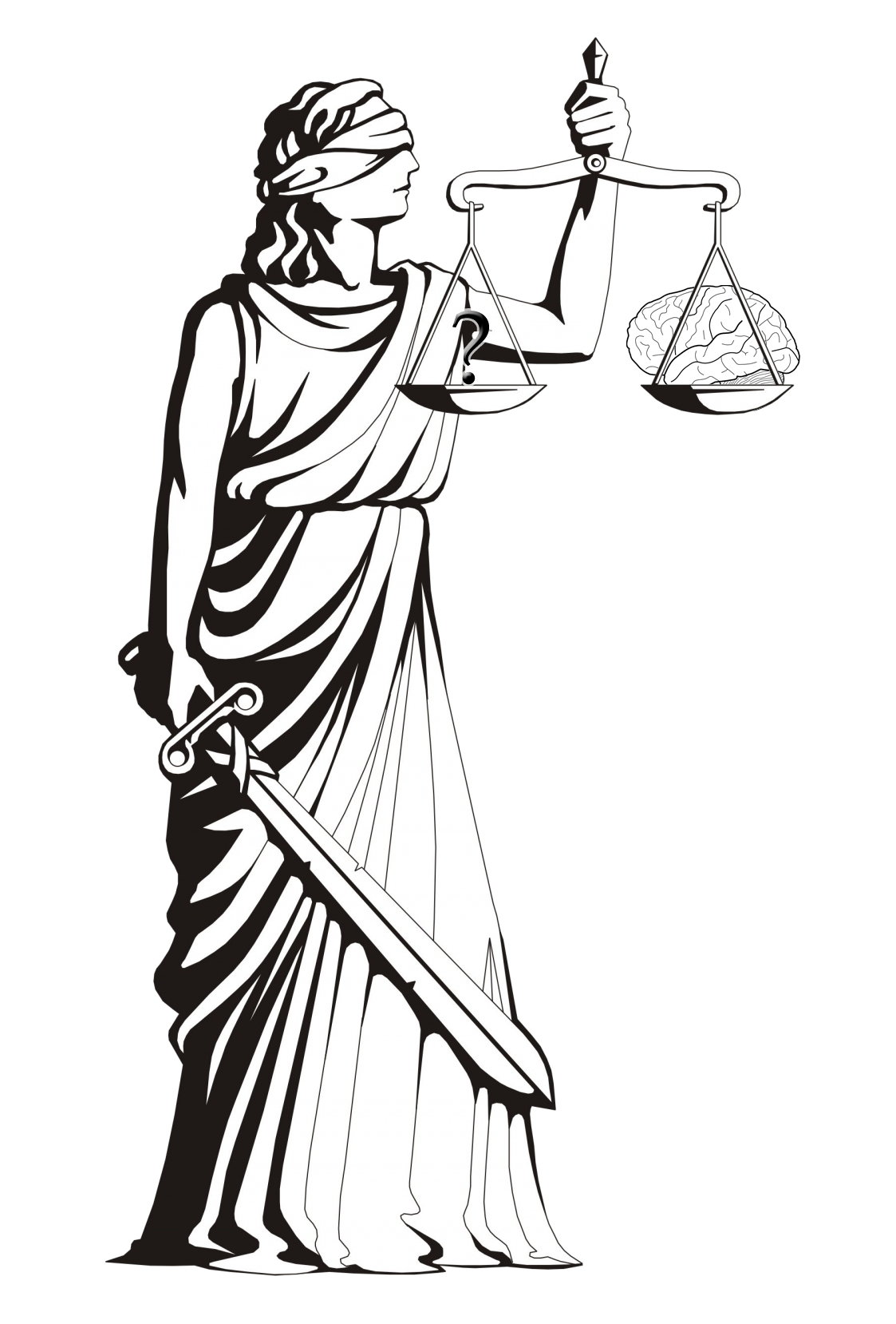 False Memory Justicebrain - Femme De La Justice (1125x1688), Png Download