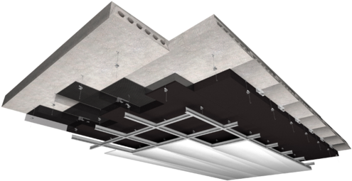 False Ceiling Service - Soffit Insulation Suspended (500x407), Png Download
