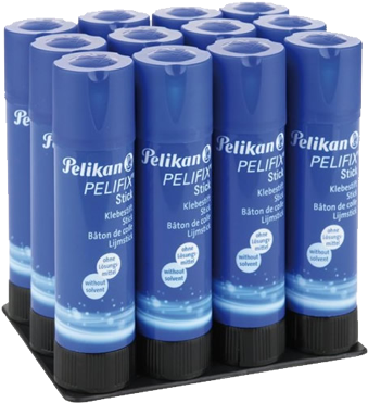 Tray With 12x40g Glue Sticks - Pegamento Barra Pelifix 20 G (400x400), Png Download