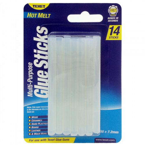 Texet Hot Melt Glue Stick 14pk - Adhesive (500x500), Png Download
