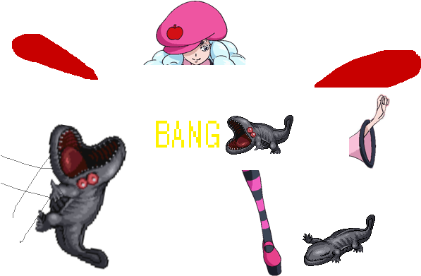 Chimera Salamander Defeated By Hosshiwa Make It Explode - Portable Network Graphics (619x432), Png Download