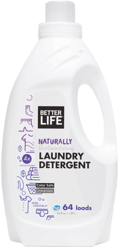 Better Life Liquid Laundry Detergent - Better Life Laundry Detergent, Unscented, 64 Ounces (244x500), Png Download