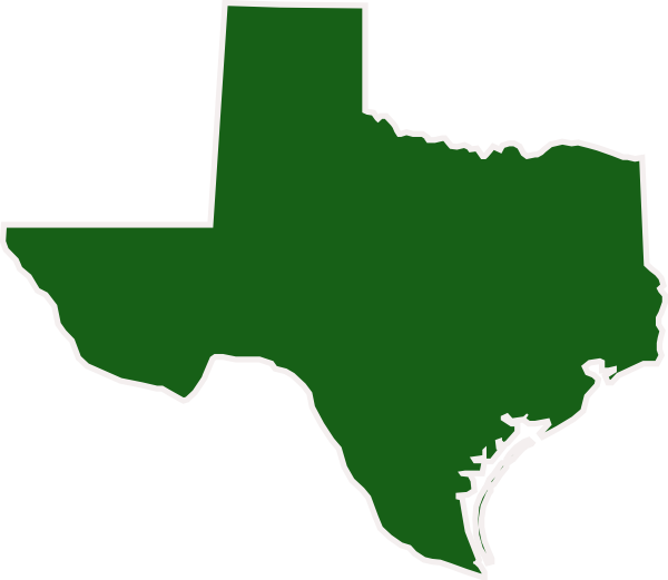 Green Texas - Texas State Vector Png (600x521), Png Download