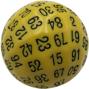 Single 100 Sided Polyhedral Dice D100 Solid Yellow - Single 100 Sided Polyhedral Dice (d100) | Solid Yellow (640x480), Png Download