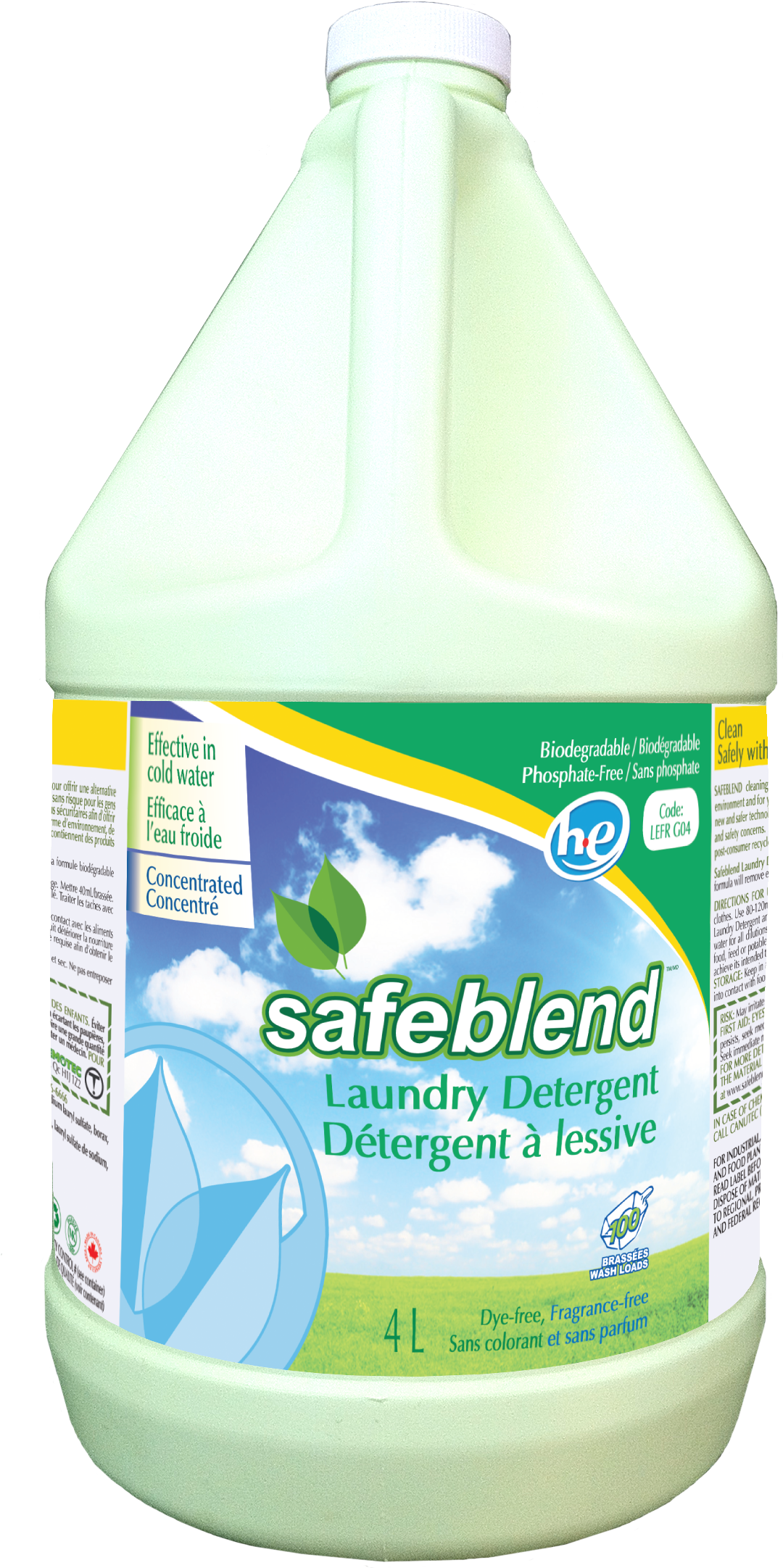 Safeblend Concentrated Laundry Detergent - Bottle (1170x2287), Png Download