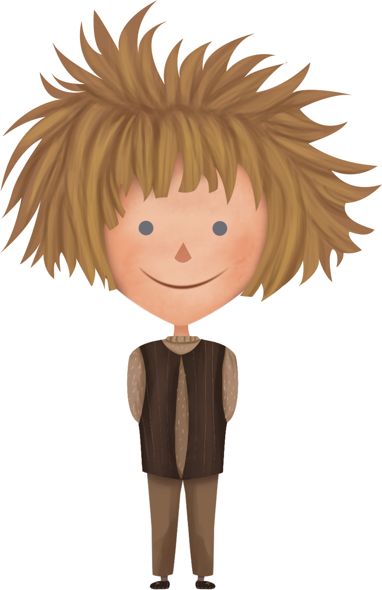 Tinko - Boy With Messy Hair Clip Art (2550x2550), Png Download