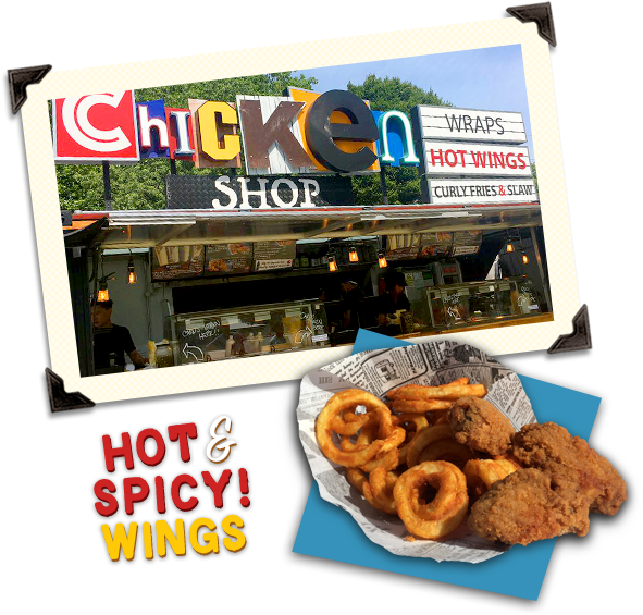 Serves A Delicious Choice Of Fried, Breaded Chicken, - Onion Ring (591x565), Png Download