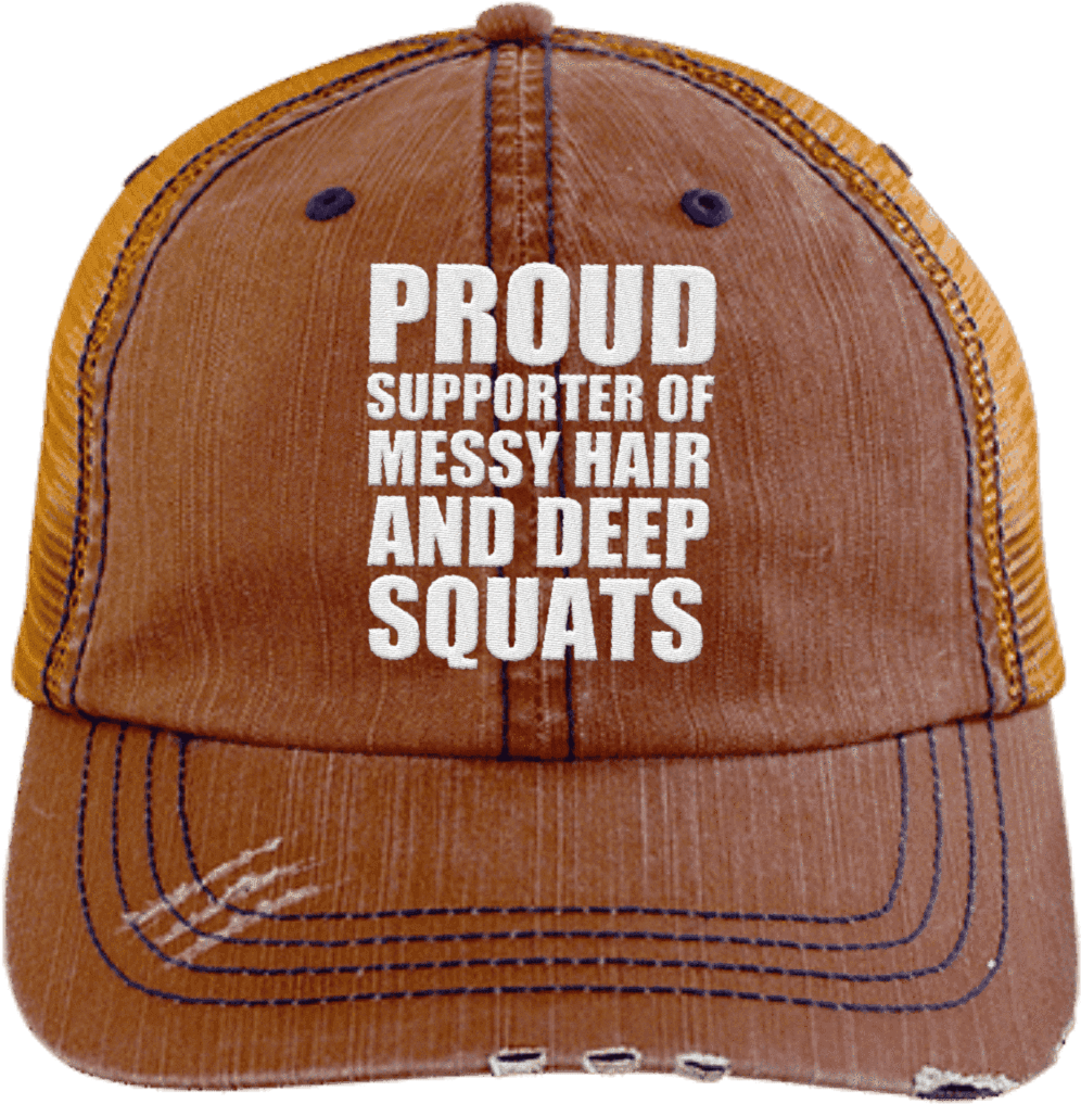 Got My Messy Hair & Deep Squats - Lift Like A Girl Trucker Cap (1024x1024), Png Download