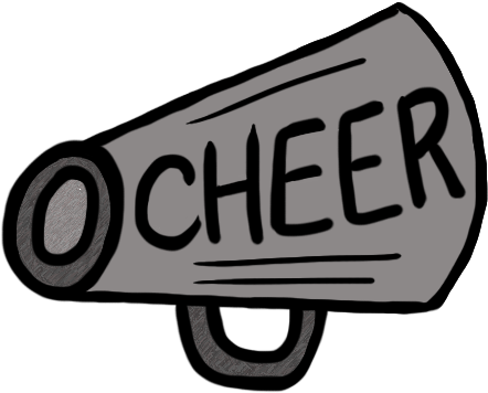 Cheerleading Megaphone Clipart - Transparent Background Cheer Clip Art (498x402), Png Download
