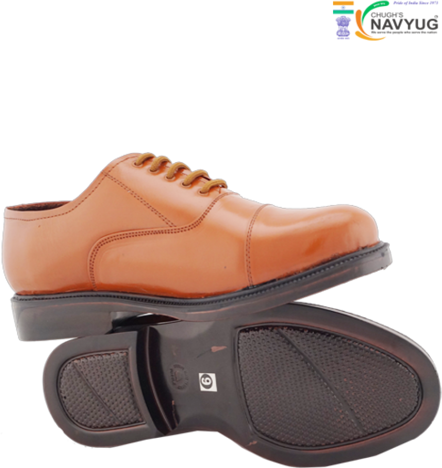 Shoes Leather Brown Oxford With Pu Sole - Shoe (1000x1000), Png Download