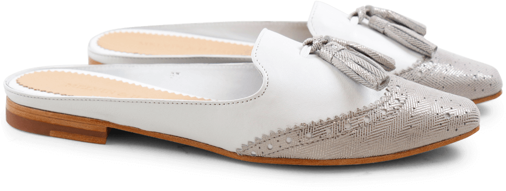 Mules Joolie 6 Java Metalic Silver Kid White Ls Natural - Melvin & Hamilton Joolie Mules, Femme, Taille: (1024x1024), Png Download