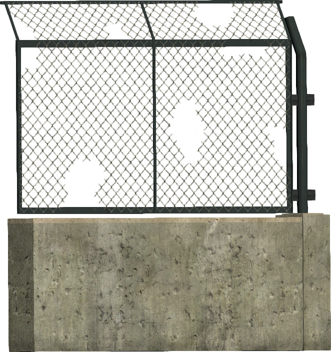 Concrete Metallic Fence - 4k Resolution (662x704), Png Download