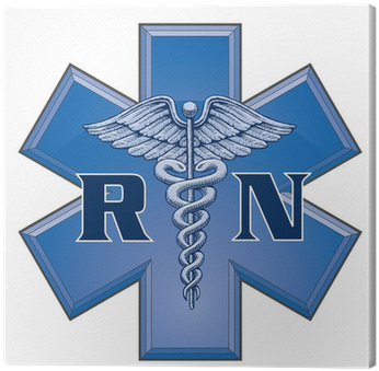 Registered Nurse Star Of Life Medical Symbol Canvas - Star Of Life Rn (400x400), Png Download