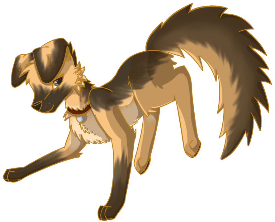 Drawn German Shepherd Mean - German Shepherd Drawings Animated (1024x788), Png Download