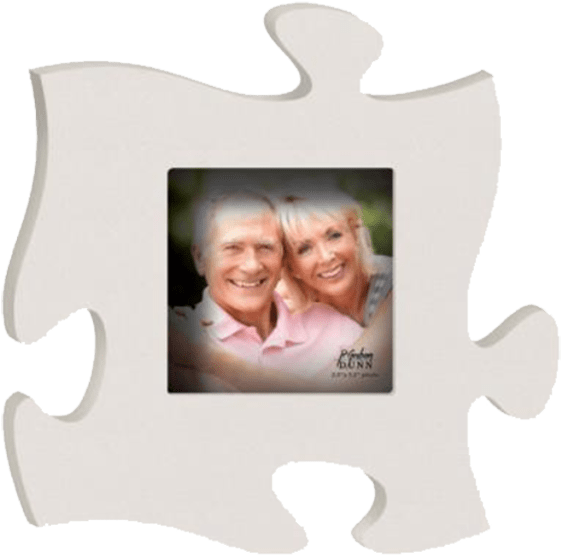 Puzzle Piece Frame-white - Grandparents Personalized 4" X 6" Picture Frame (600x599), Png Download