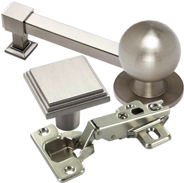 Cabinet And Drawer Hardware - Amerock Bp26117-g10 1 In. Square Knob - Satin Nickel (400x400), Png Download
