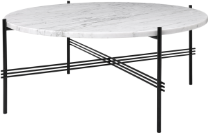 Ts Round Coffee Table With Marble Top Gubi Marble Bianco - Gubi Ts Coffee Table (400x400), Png Download