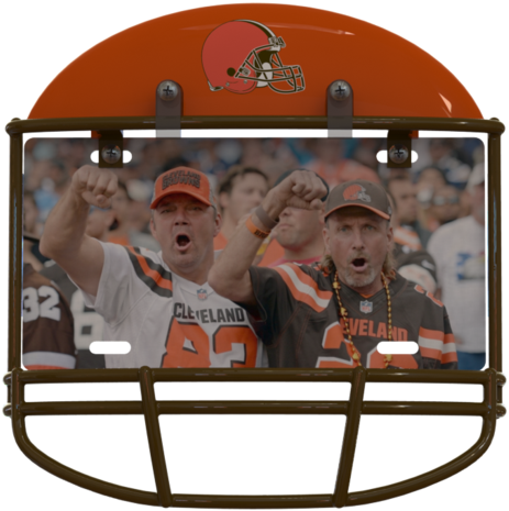 Cleveland Browns Helmet Frame - Cleveland Browns Fans 2016 (476x480), Png Download