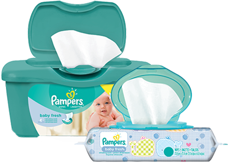 Pampers Baby Wipes Only $1 - Pampers Baby Wipes Baby Fresh Tub, 72 Count (630x330), Png Download