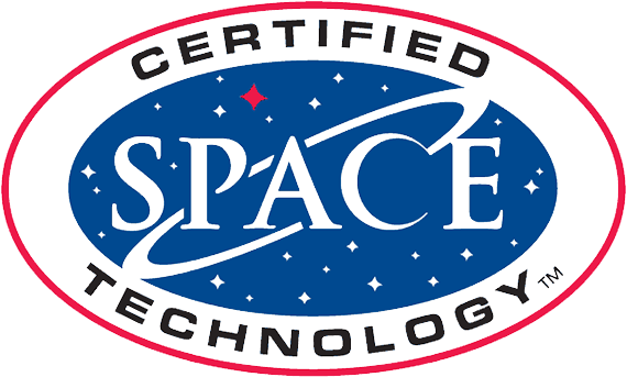 Nasa Logo White Png - Certified Space Technology (570x343), Png Download