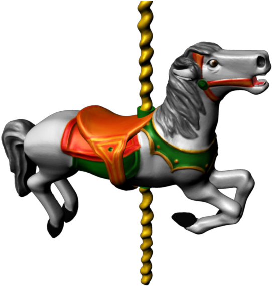 Worried Carousel Horse - Horse (1024x576), Png Download