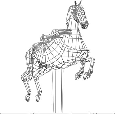 3d Carousel Horse Modeling - Horse (640x480), Png Download