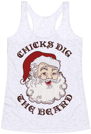 Santa Chicks Dig The Beard Racerback Tank Top - Le Roman D'enéas [book] (484x484), Png Download