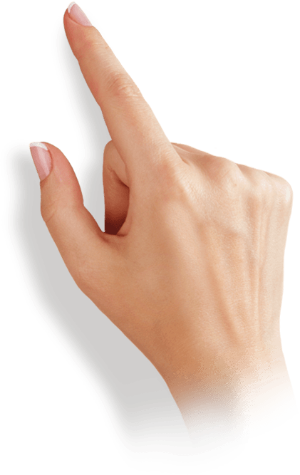 Synthesizing Information And Giving You Alerts In Real - Hand Pressing Button Png (421x667), Png Download