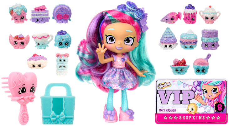 57335 57423 Spkd Super Shoppie Macy Macaron O Fep - Shopkins Shoppies Macy Macaron (750x450), Png Download