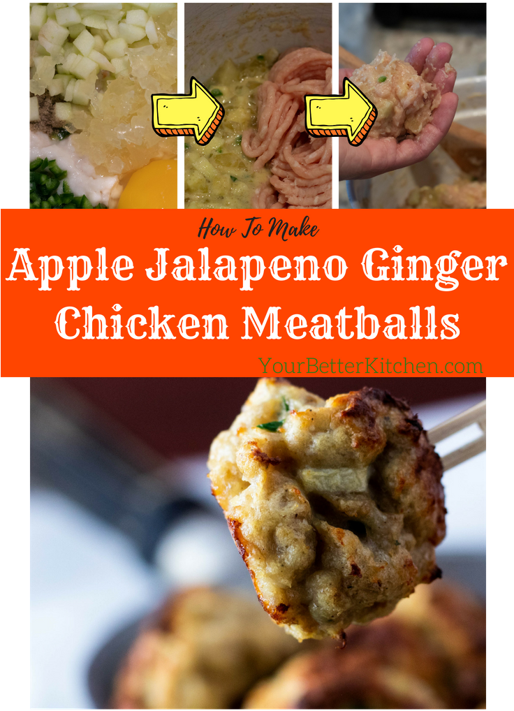 Apple Jalapeno Ginger Chicken Meatballs - Side Dish (735x1102), Png Download