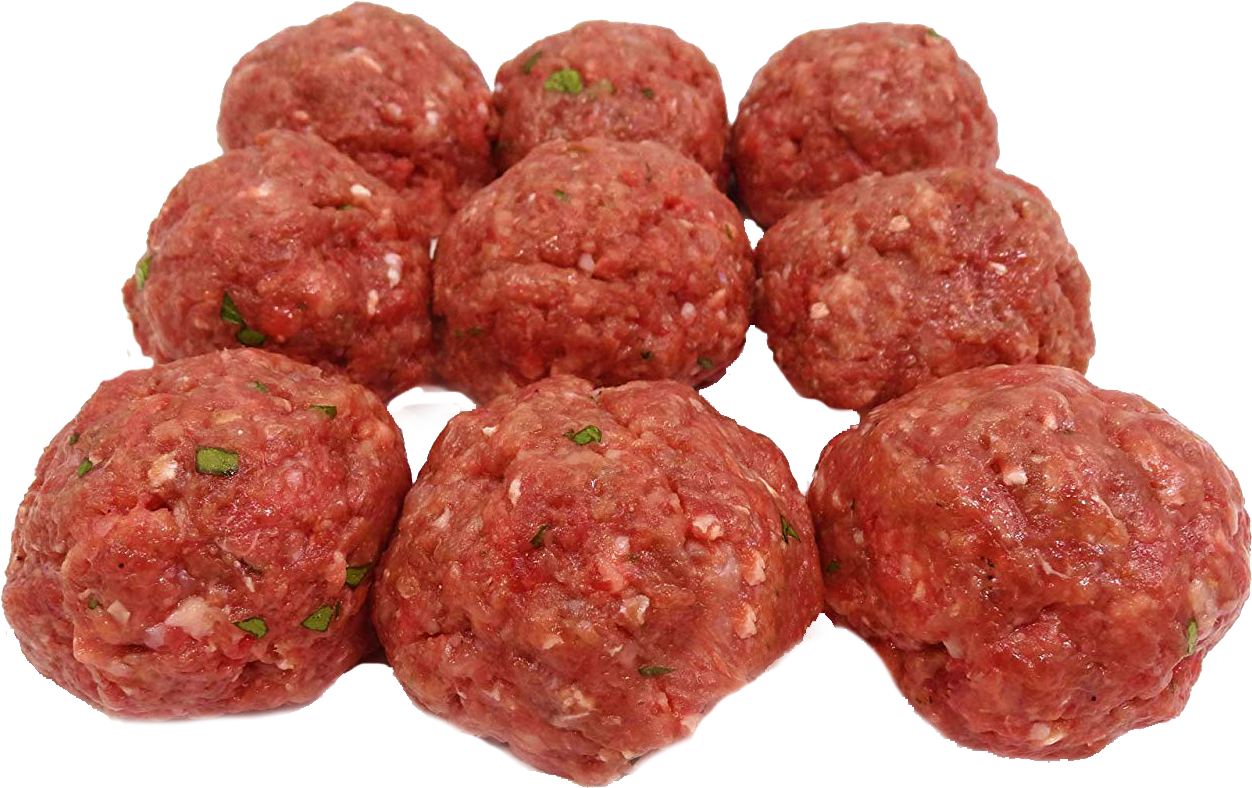 All Natural Meat Balls Made Fresh Daily - Meatball (1500x844), Png Download