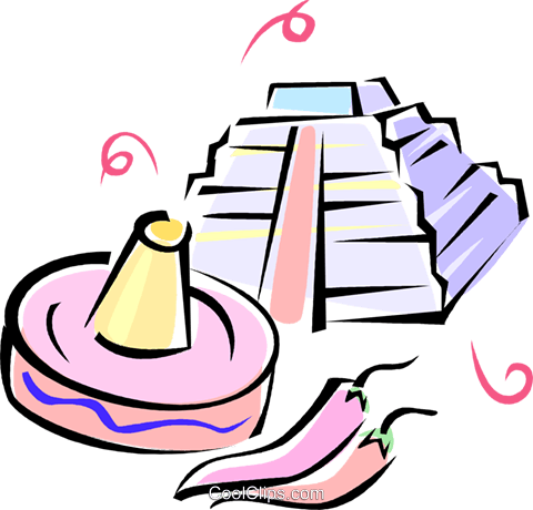 Aztecs, Mexican Pyramids, Hot Peppers Royalty Free (480x460), Png Download