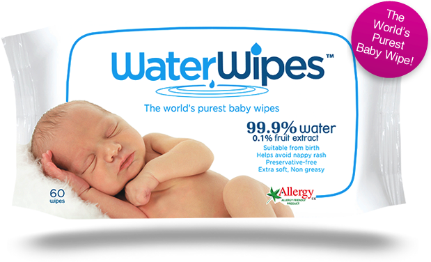 Waterwipes Baby Wipes - Water Wipes Baby (623x414), Png Download