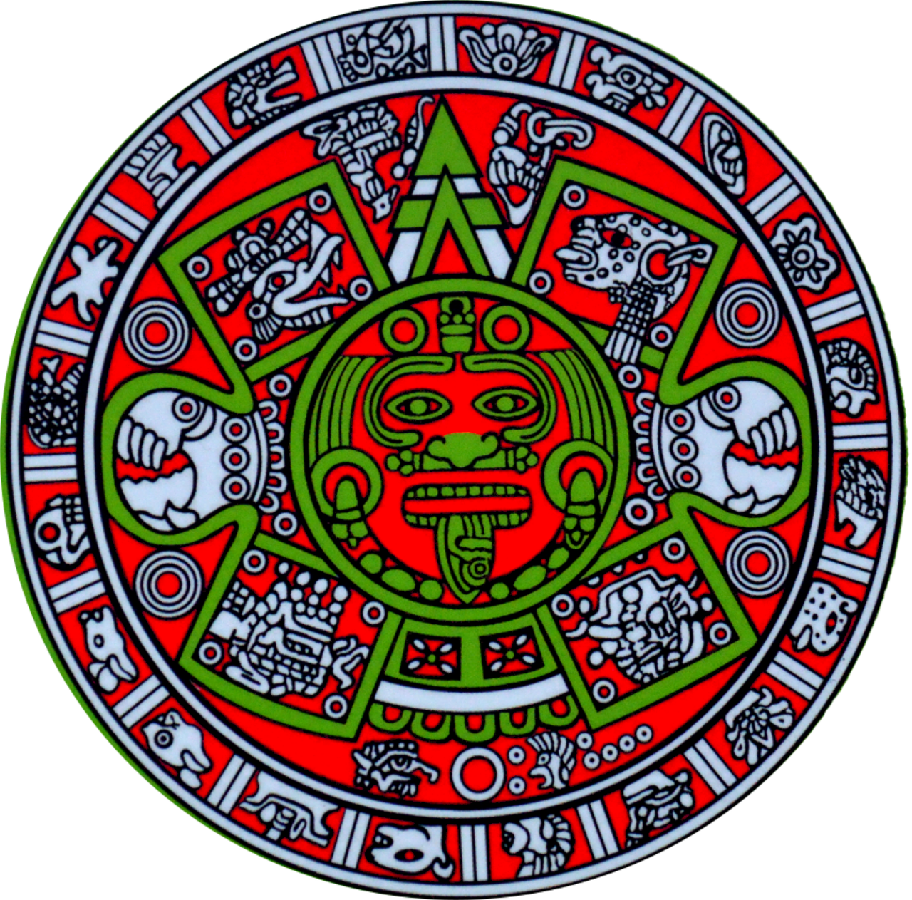 Aztec Calendar Aztec Mexico - Mandala (1280x1263), Png Download