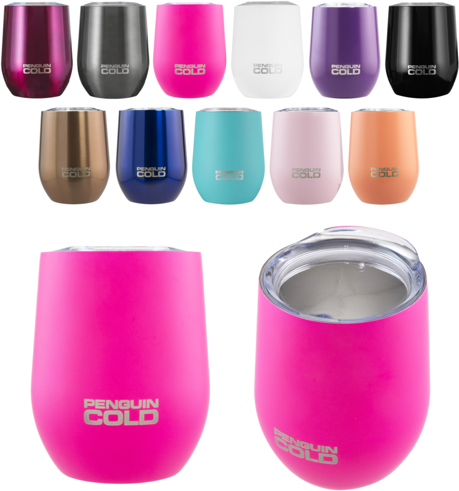 12oz Penguin Cold Insulated Stainless Steel Tumblers, - Tumbler (1024x1024), Png Download
