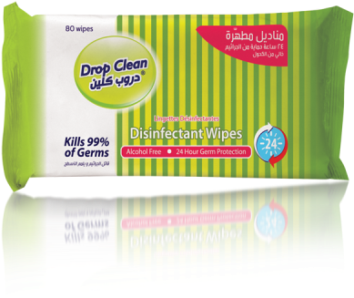 Dropclean Disinfectant Wipes - Disinfectants (400x400), Png Download