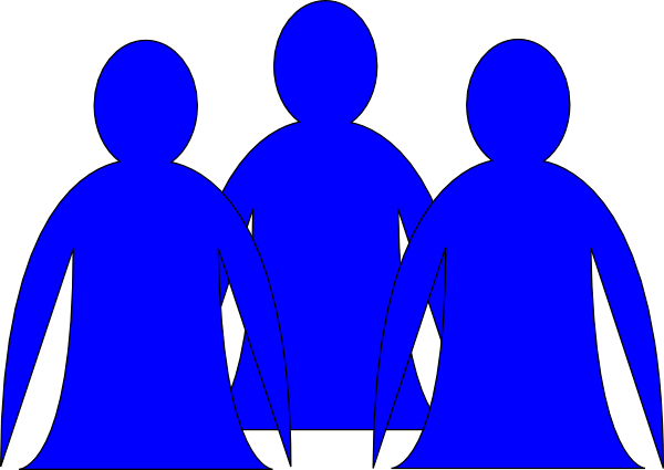 Abstract People Blue 2 Svg Clip Arts 600 X 425 Px (600x425), Png Download