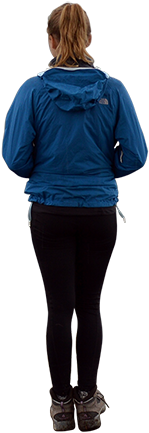 A Cutout Photo Of A Girl In A Blue Jacket On A Hike - Girl (450x450), Png Download