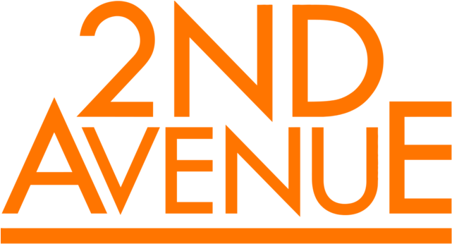 2nd Avenue Orange - 2nd Avenue Logo Png (818x404), Png Download