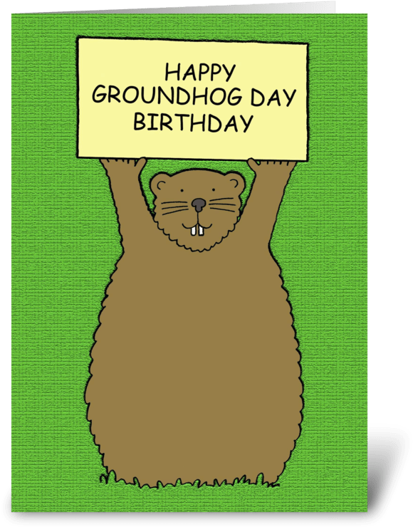 Groundhog Day Birthday Greeting Card - Ladies In Red Hats Fun Birthday Celebration. Card (700x792), Png Download