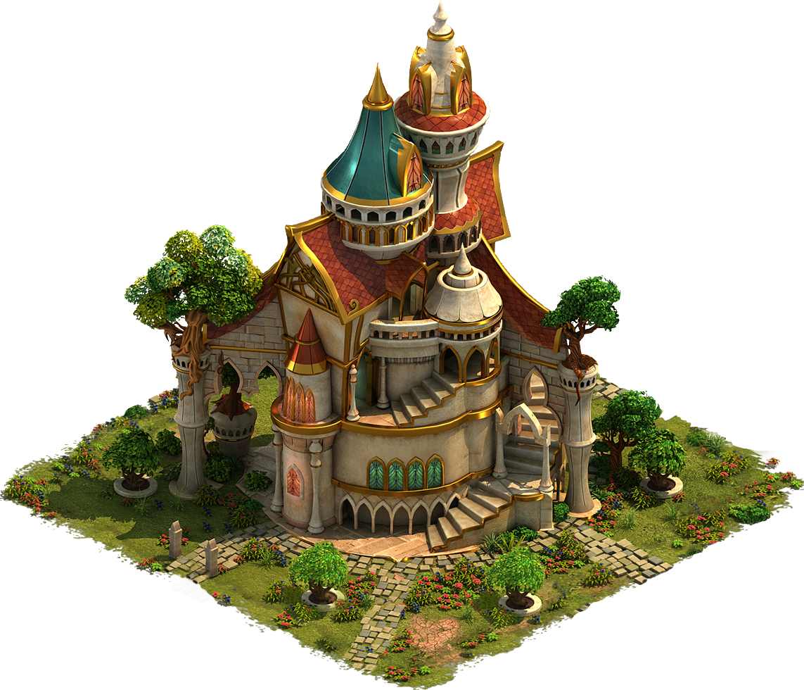01 Town Hall Elves 08 Cropped - Town Hall Elvenar (1143x980), Png Download