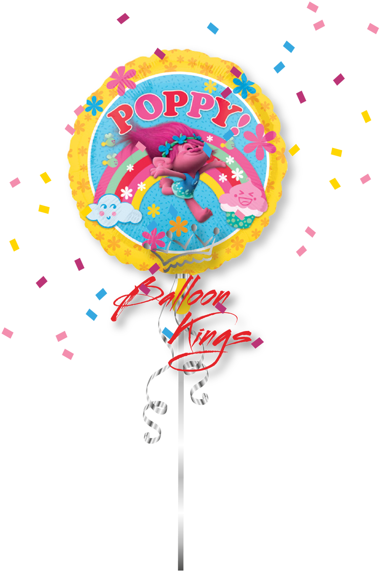 Poppy Trolls - 18" Trolls Balloon - Mylar Balloons Foil (1068x1280), Png Download