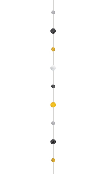 Black, Silver, Gold Balloon Tails 6' - Metal (441x600), Png Download