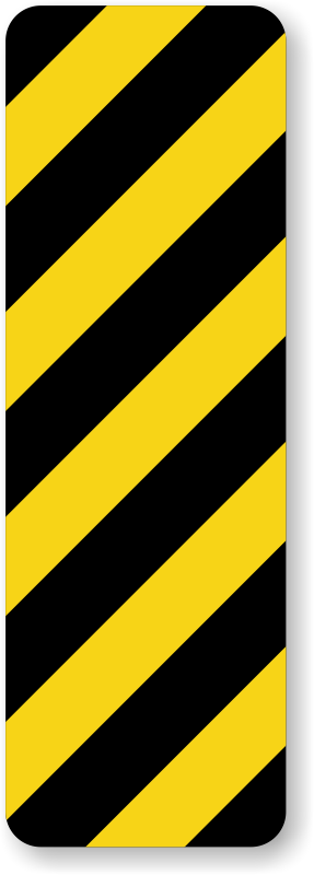 Zoom, Price, Buy - Striped Caution Sign (287x800), Png Download