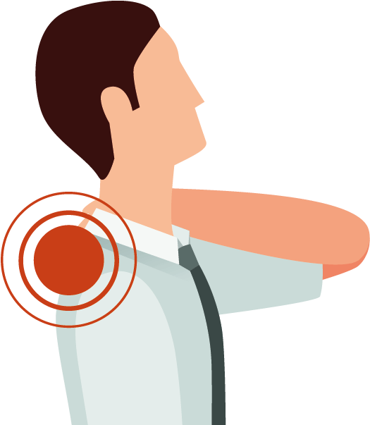 Shoulder Clipart Muscular Pain - Pain Clipart Png (552x602), Png Download