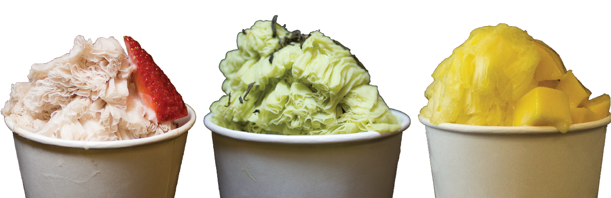 Shaved Ice Cream In A Cup - Drawing (1250x417), Png Download