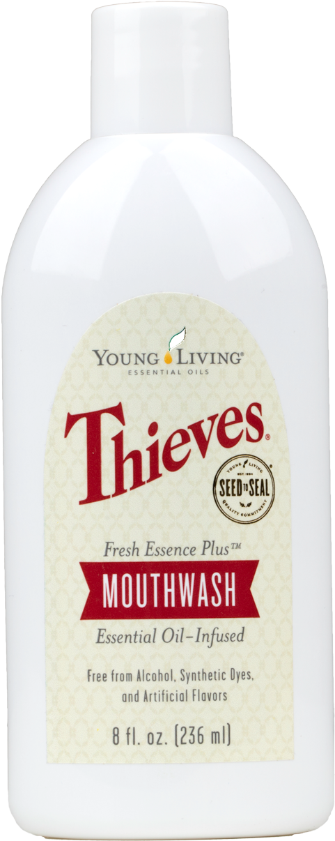 Thieves Essential Oil-infused Mouthwash - Young Living Thieves Fresh Essence Plus Mouthwash 8 (821x1449), Png Download