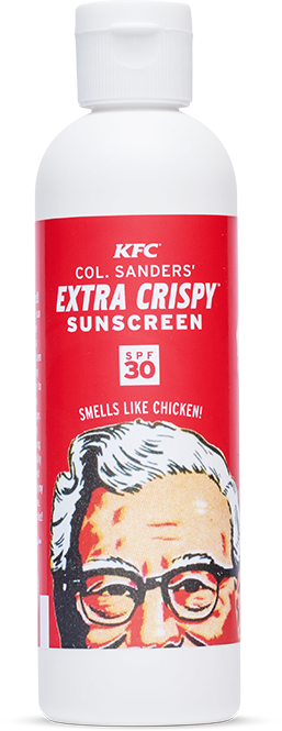 Kfc Is Giving Away Sunscreen That Makes You Smell Like - Kfc Extra Crispy Sunscreen (257x665), Png Download